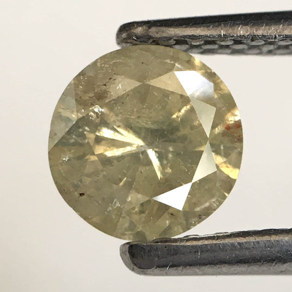 0.60 Ct Natural Fancy Yellow Diamond 5.50 mm X 3.60 mm Round Yellow Color Loose Diamonds, Brilliant Cut Natural Loose Diamond SJ22/01