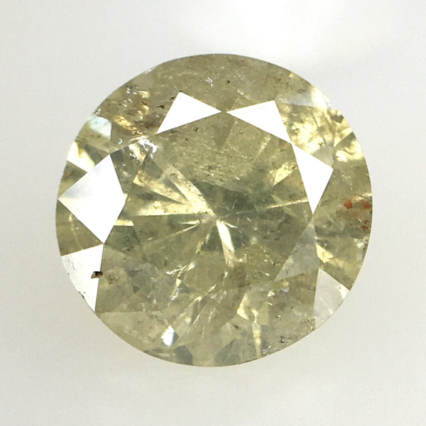 0.60 Ct Natural Fancy Yellow Diamond 5.50 mm X 3.60 mm Round Yellow Color Loose Diamonds, Brilliant Cut Natural Loose Diamond SJ22/01