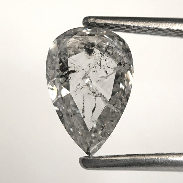 1.46 Ct White Color Pear Shape Natural Diamond, 9.44 MM x 6.37 MM x 2.91 MM Rose cut Pear Antique Loose Diamond, SJ81-02