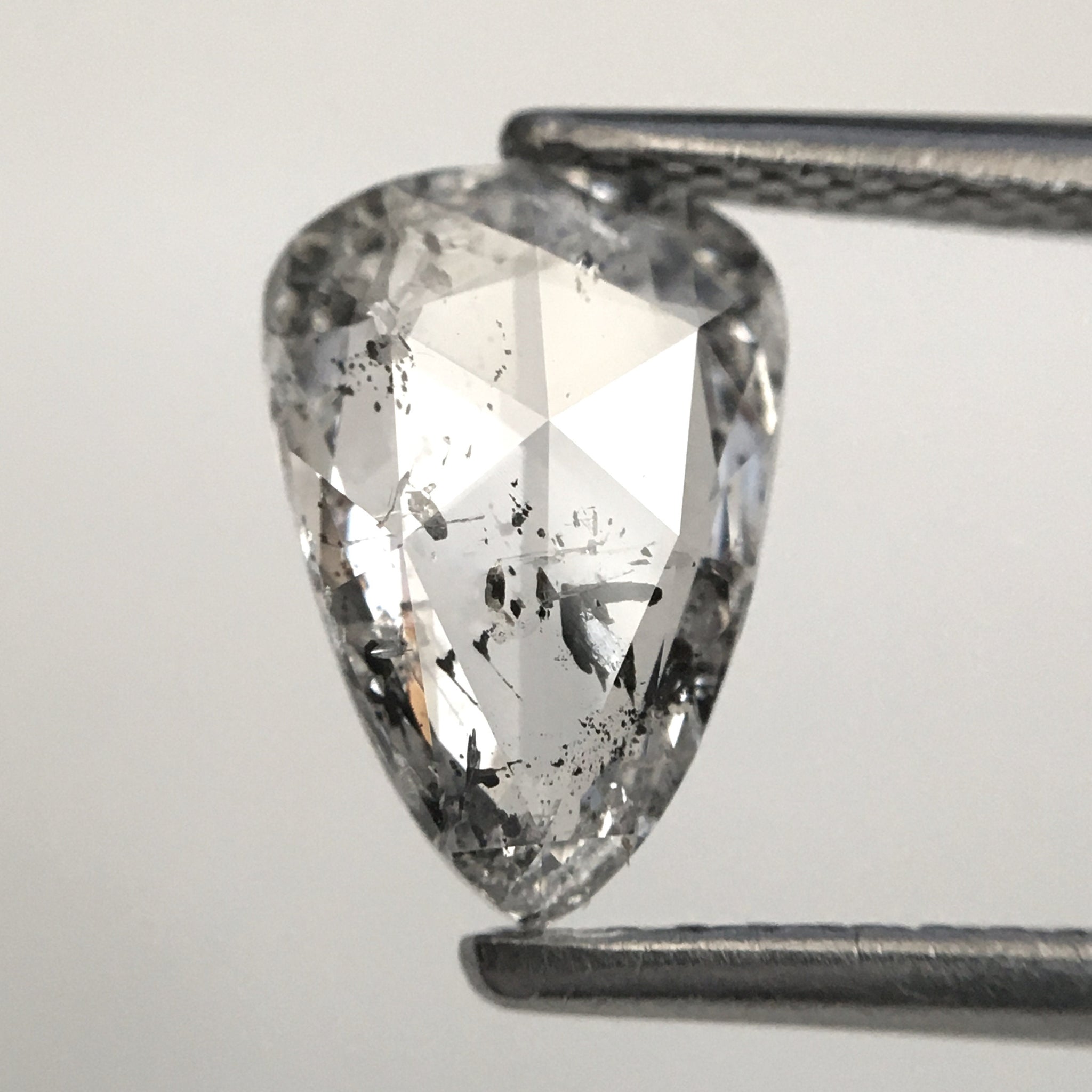 1.09 Ct White Color Pear Shape Natural Diamond, 9.13 mm x 6.35 mm x 2.10 mm Rose cut Pear Antique Loose Diamond, SJ81-05
