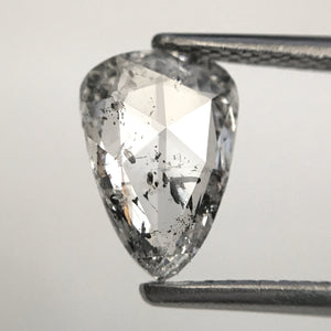 1.09 Ct White Color Pear Shape Natural Diamond, 9.13 mm x 6.35 mm x 2.10 mm Rose cut Pear Antique Loose Diamond, SJ81-05