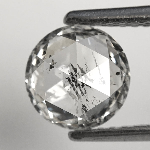 1.04 Ct White round rose cut natural loose diamond, 6.97 mm x 2.55 mm i1 clarity Full cut Natural Loose Diamond For Jewelry SJ81-07