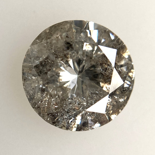 1.80 Ct Natural Salt and Pepper Brilliant Cut Diamond, 7.84 mm x 4.68 mm Fancy color Loose Diamonds, Natural Loose Diamond SJ84/06