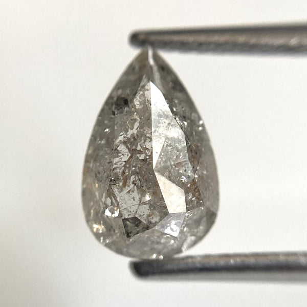 2.09 Ct Pear Shape Natural Loose Diamond Fancy Color, 9.61 x 6.15 x 4.10 mm Rose Cut Flat-Back Pear Shape Natural Diamond SJ86-15