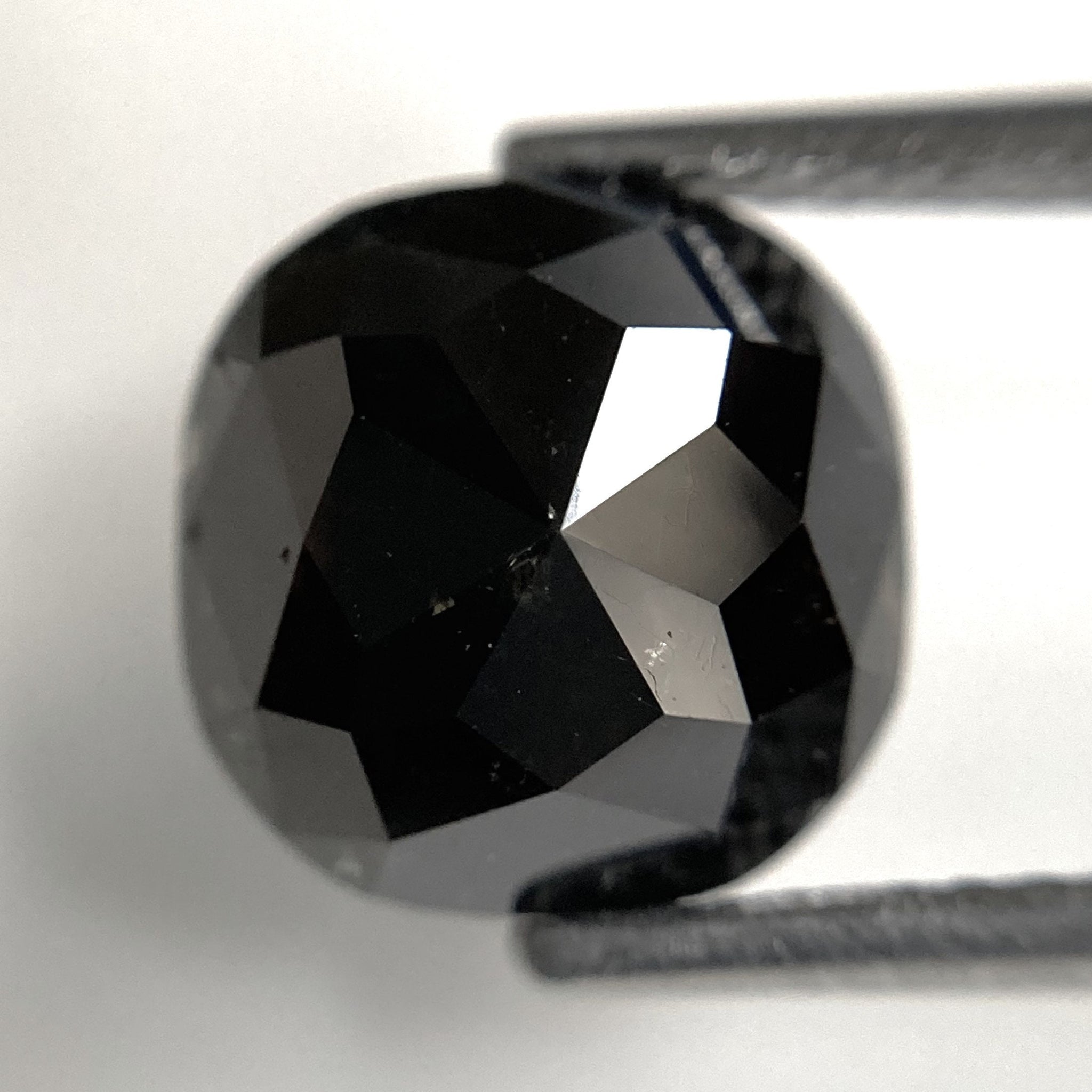 3.05 Ct Cushion Shape Natural Black Salt and Pepper Loose Diamond, 9.02 mm x 8.87 mm x 4.14 mm Natural Cushion Shape Diamond, SJ87-56