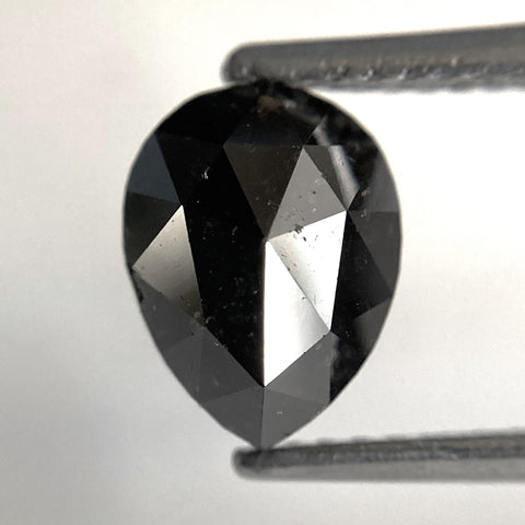 1.72 Ct Pear Shape natural loose diamond, Black pear diamond, 8.32 mm x 6.43 mm x 3.73 mm Full-cut pear shape natural diamond SJ87-71