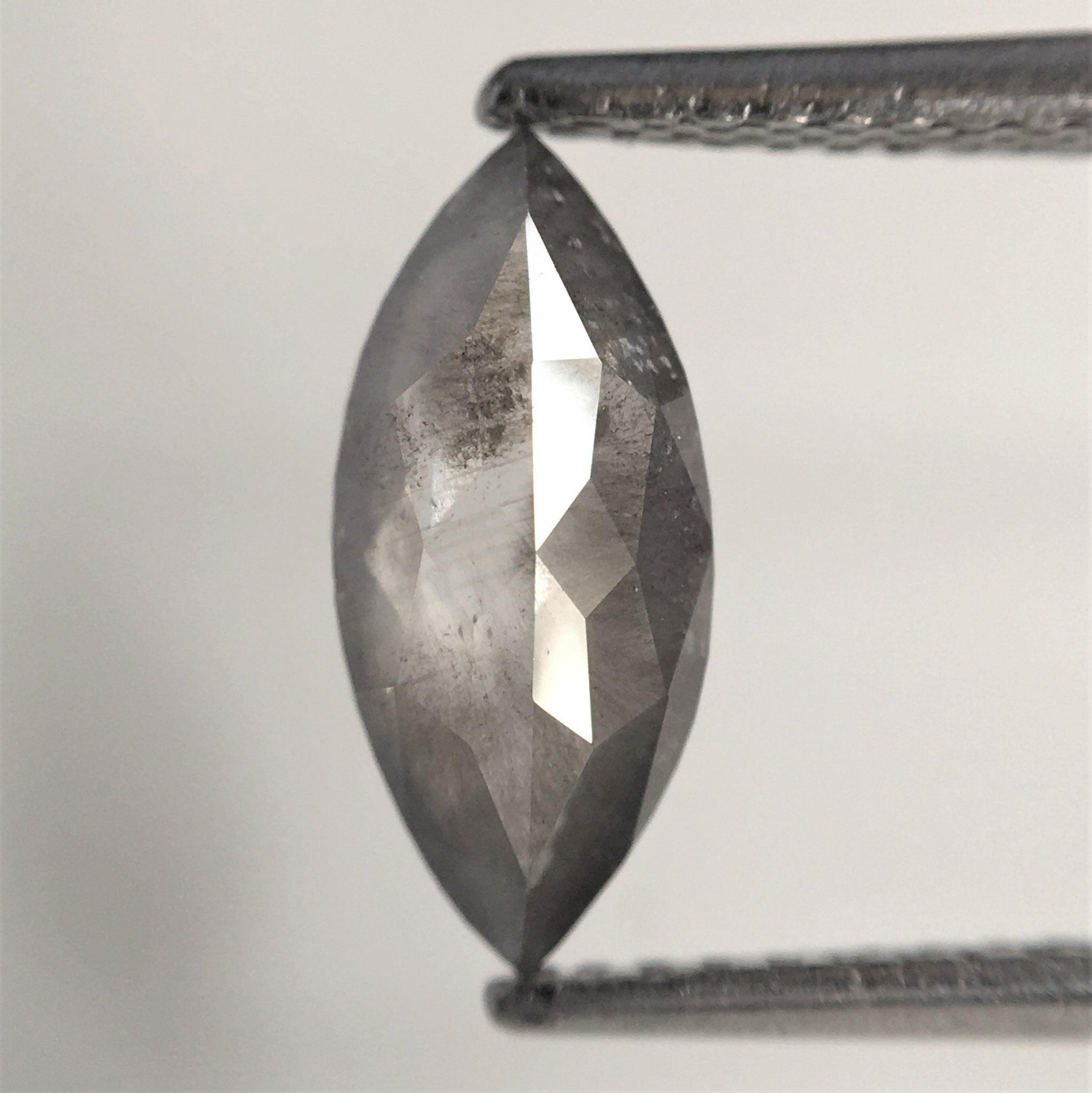 1.03 Ct Marquise Shape natural loose diamond, salt and pepper diamond 10.77 mm x 4.83 mm x 2.50 mm Rose-cut marquise natural diamond SJ76-41