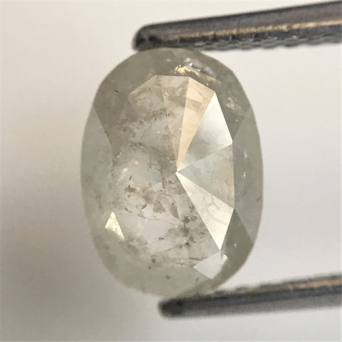 1.83 Ct Natural loose diamond Oval Shape Gray color, 8.51 mm x 6.19 mm x 3.55 mm Full Rose-Cut Oval shape natural diamond, SJ76-118