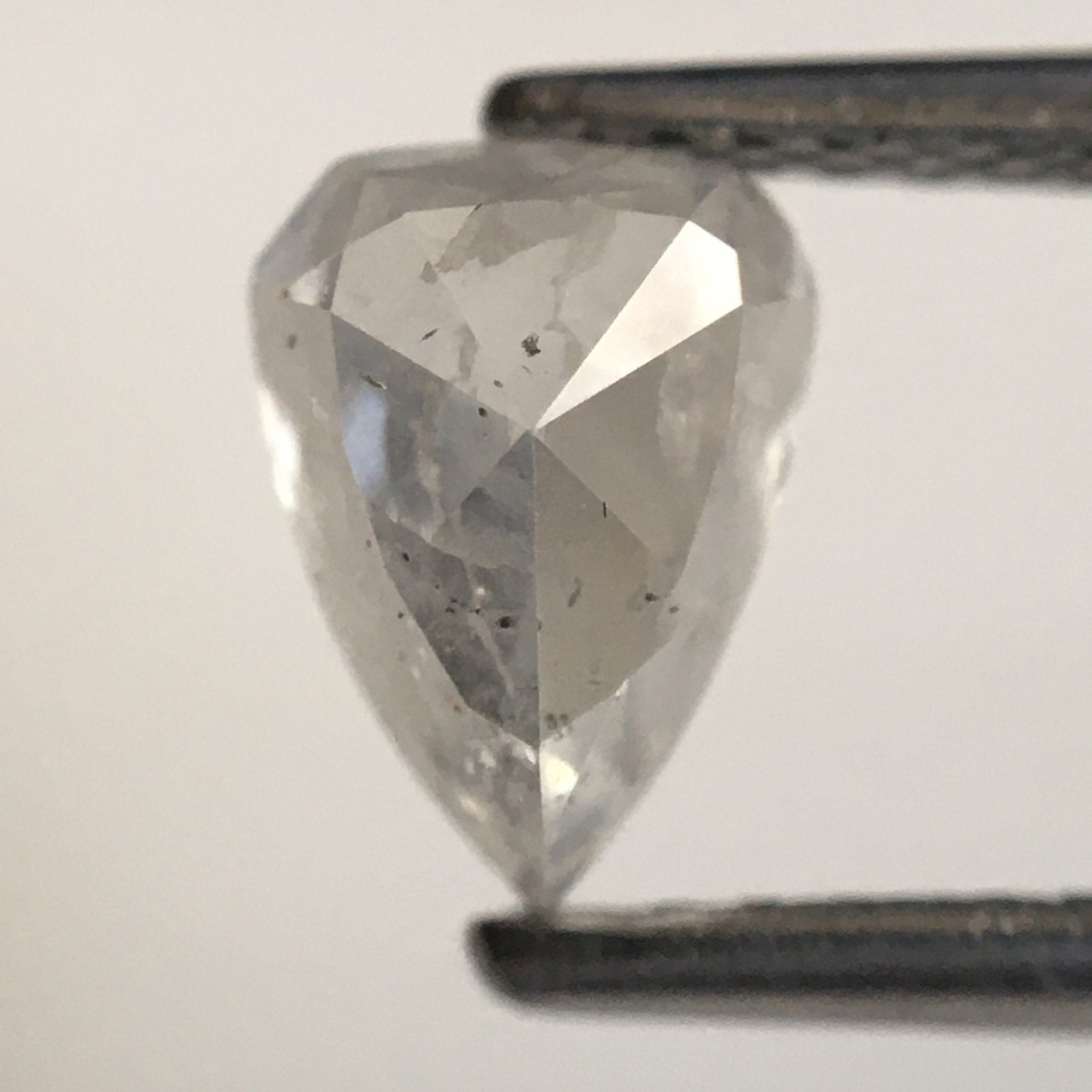 1.11 Ct Pear Shape natural loose diamond, Fancy Gray diamond, 7.06 mm x 5.15 mm x 3.92 mm Rose-cut pear shape natural diamond SJ76-201