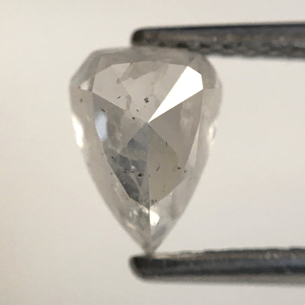 1.11 Ct Pear Shape natural loose diamond, Fancy Gray diamond, 7.06 mm x 5.15 mm x 3.92 mm Rose-cut pear shape natural diamond SJ76-201