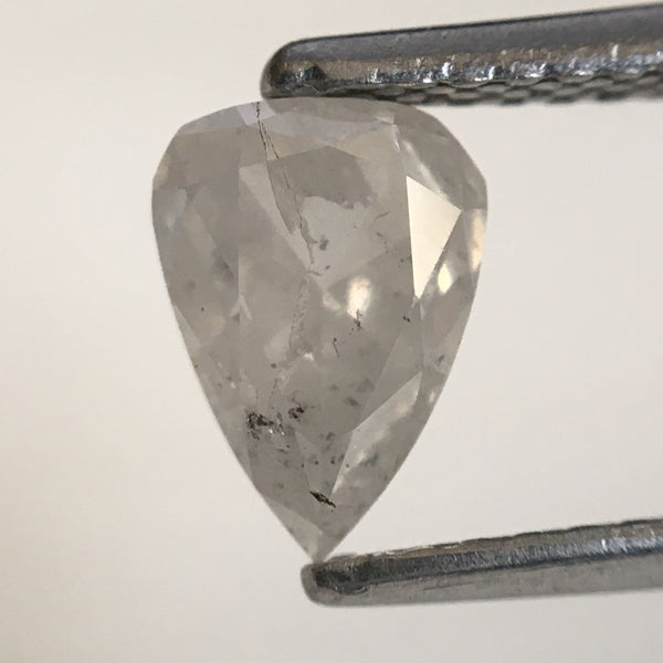 1.11 Ct Pear Shape natural loose diamond, Fancy Gray diamond, 7.06 mm x 5.15 mm x 3.92 mm Rose-cut pear shape natural diamond SJ76-201