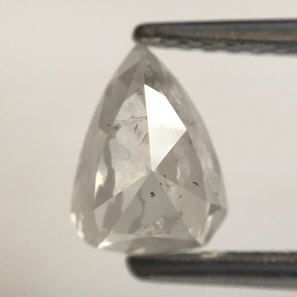 1.11 Ct Pear Shape natural loose diamond, Fancy Gray diamond, 7.06 mm x 5.15 mm x 3.92 mm Rose-cut pear shape natural diamond SJ76-201