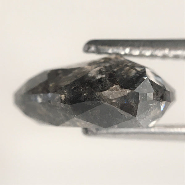 3.05 Ct Pear Salt & Pepper Diamond: Full Cut Loose Diamond