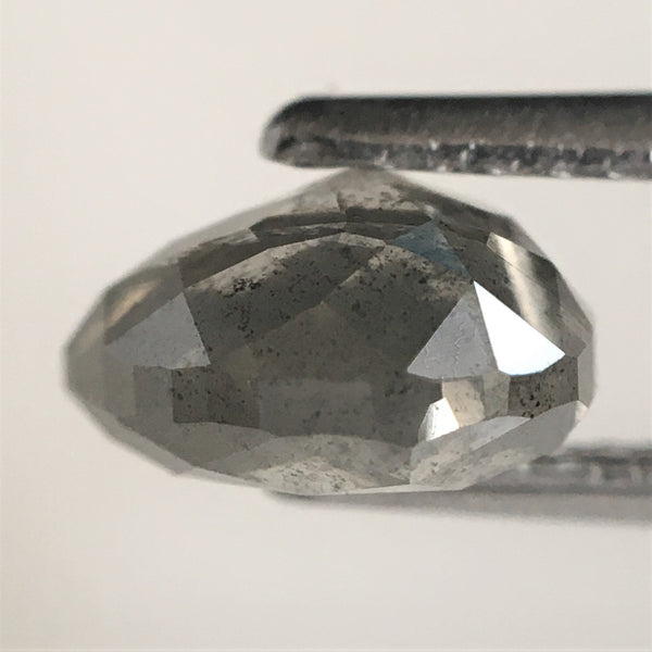 1.75 Ct Pear Shape natural loose diamond, salt and pepper diamond, 7.26 mm x 6.79 mm x 4.01 mm Full-cut pear shape natural diamond SJ76-27