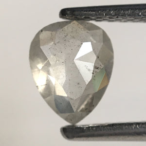 0.69 Ct Pear Shape natural loose diamond, Fancy Gray diamond, 6.74 mm x 5.47 mm x 2.09 mm Rose-cut pear shape natural diamond SJ76-170