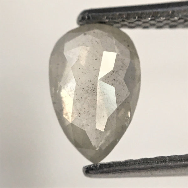 0.86 Ct Pear Shape natural loose diamond, Fancy color diamond, 7.90 mm x 5.17 mm x 2.57 mm full rose-cut pear shape natural diamond SJ76-53