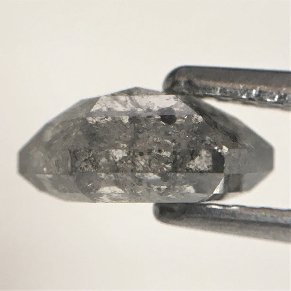 1.37 Ct Natural loose diamond Hexagon Shape Salt and Pepper, 7.89 mm x 5.57 mm x 3.47 mm Hexagonal shape natural diamond, SJ76-93