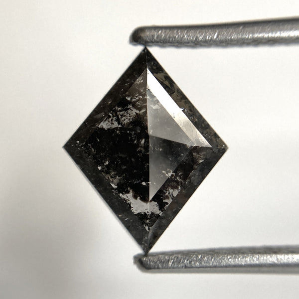 1.47 Ct Rhombus Kite shape Natural Loose Diamond Black Salt and Pepper, 10.52 mm x 8.53 mm x 2.51 mm Fancy Black Kite Shape Diamond SJ89-09