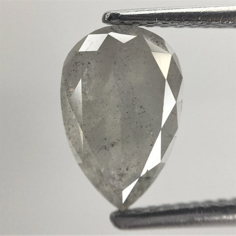 2.54 Ct Natural loose diamond Pear Shape Gray color, 9.96 mm x 6.59 mm x 4.84 mm Full Rose-Cut Pear shape natural diamond, SJ76-116