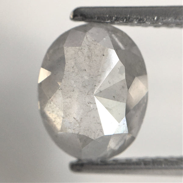 2.10 Ct Natural loose diamond Oval Shape Gray color, 8.70 mm x 6.98 mm x 3.70 mm Full Rose-Cut Oval shape natural diamond, SJ76-117