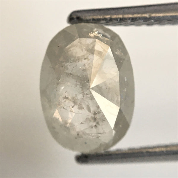 1.83 Ct Natural loose diamond Oval Shape Gray color, 8.51 mm x 6.19 mm x 3.55 mm Full Rose-Cut Oval shape natural diamond, SJ76-118