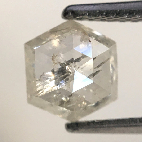 0.94 Ct Natural loose diamond Hexagon Shape Fancy color, 7.00 mm x 6.09 mm x 2.61 mm Hexagonal shape natural diamond, SJ76-143