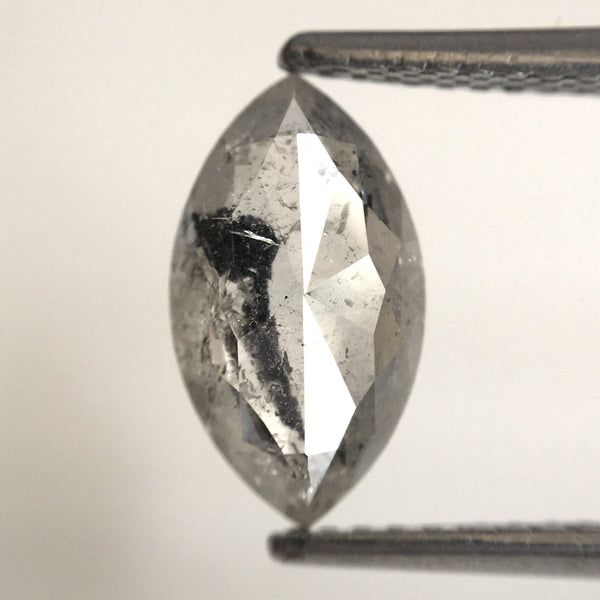 1.28 Ct Marquise Shape natural loose diamond, salt and pepper diamond 10.65 x 5.99 x 2.54 mm Rose-cut marquise natural diamond SJ76-156