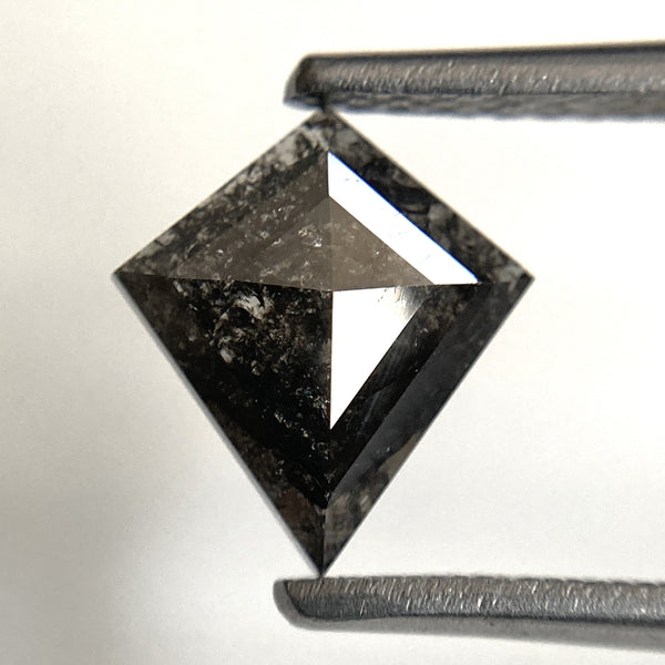 0.81 Ct Kite shape Natural Loose Diamond Black Salt and Pepper, 8.70 mm x7.78 mm x 1.91 mm Fancy Black Kite Shape Loose Diamond SJ89-20