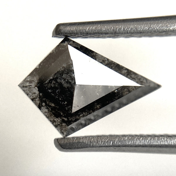 0.70 Ct Kite shape Natural Loose Diamond Black Salt and Pepper, 9.44 mm x 6.49 mm x 1.68 mm Fancy Black Kite Shape Loose Diamond SJ89-21