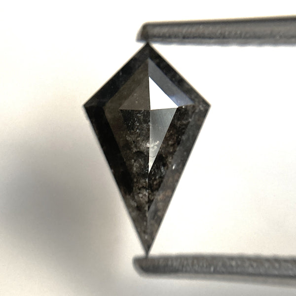 0.93 Ct Kite shape Natural Loose Diamond Black Salt and Pepper, 10.03 mm x 6.01 mm x 2.54 mm Fancy Black Kite Shape Loose Diamond SJ89-22