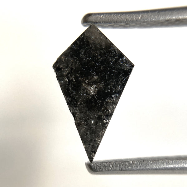 0.93 Ct Kite shape Natural Loose Diamond Black Salt and Pepper, 10.03 mm x 6.01 mm x 2.54 mm Fancy Black Kite Shape Loose Diamond SJ89-22