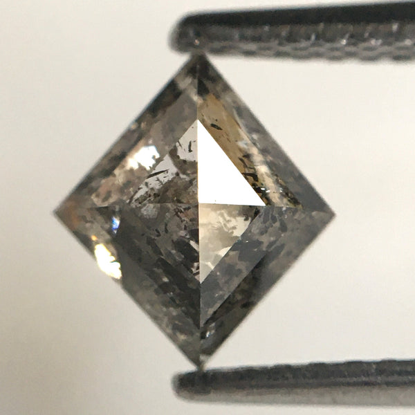 0.91 Ct Natural loose diamond Rhombus Kite Shape Salt and Pepper, 7.46 mm x 6.56 mm x 3.25 mm Gray Kite shape natural diamond, SJ76-187