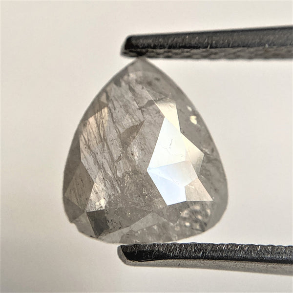 1.01 Ct Pear Cut Loose Natural Diamond Grey Color 8.41 mm x 7.35 mm x 1.91 mm, Grey Rose Cut Pear Natural Loose Diamond SJ91/09