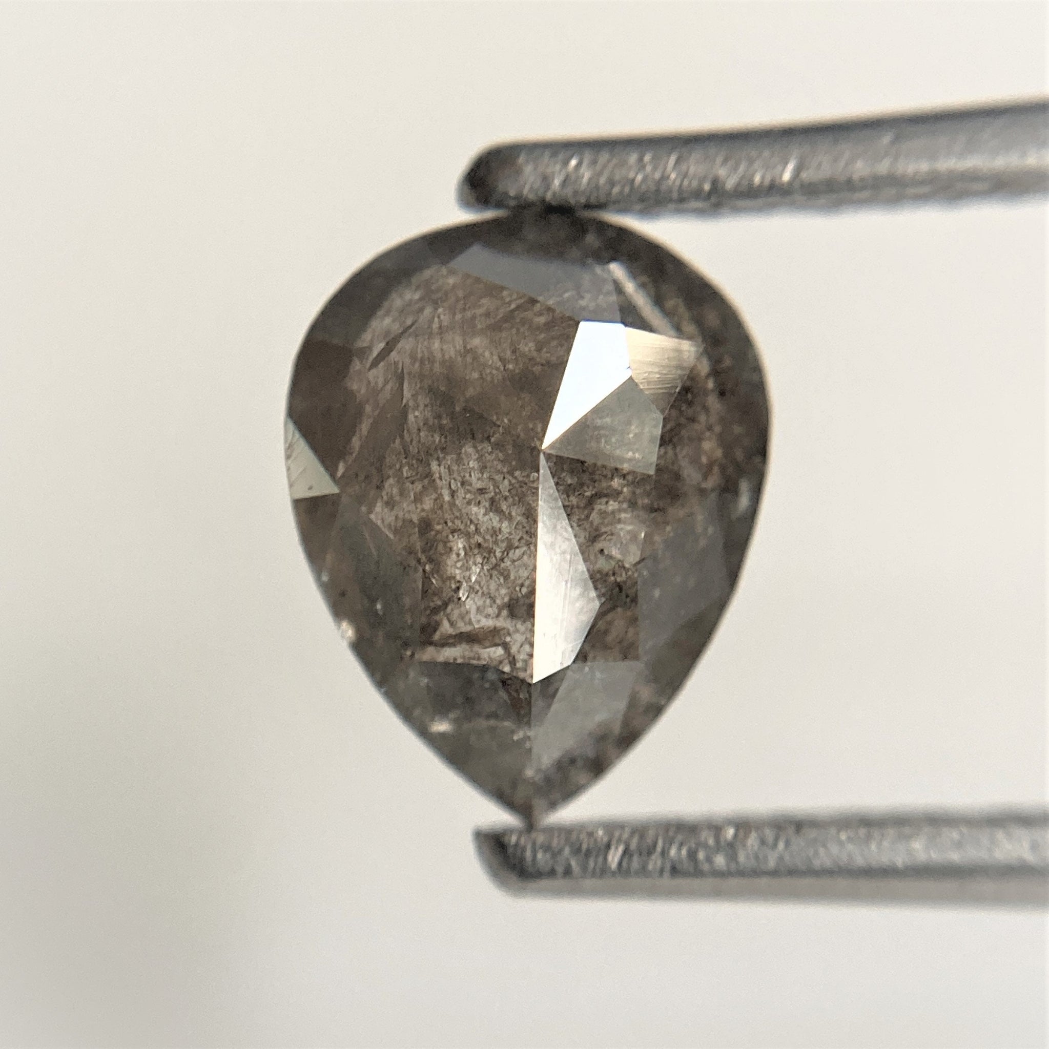 1.10 Ct Pear Cut Loose Natural Diamond Grey Color 7.93 mm x 6.28 mm x 2.72 mm, Grey Rose Cut Pear Natural Loose Diamond SJ91/20