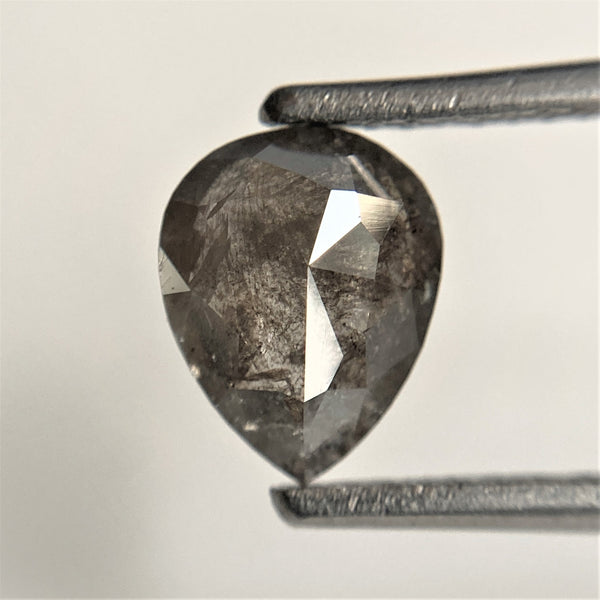 1.10 Ct Pear Cut Loose Natural Diamond Grey Color 7.93 mm x 6.28 mm x 2.72 mm, Grey Rose Cut Pear Natural Loose Diamond SJ91/20