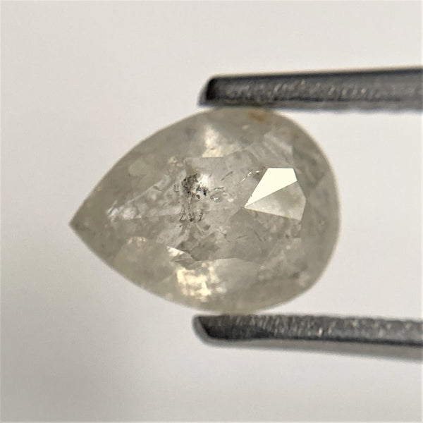 1.32 Ct Pear Cut Loose Natural Diamond Grey Color 7.81 mm x 5.99 mm x 3.60 mm, Grey Rose Cut Pear Natural Loose Diamond SJ91/24