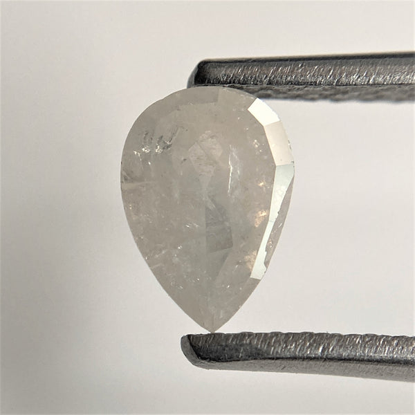 0.63 Ct Natural Loose Diamond Fancy Grey Black Rose Cut Diamond, 6.51 mm x 4.62 mm x 2.64 mm Grey Rose Cut Pear Diamond SJ91/33