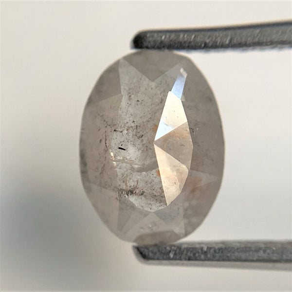 1.07 Ct Oval Cut Fancy Gray Color Natural Loose Diamond, 8.47 mm x 6.38 mm x 2.39 mm Grey Oval Shape Rose Cut Natural Loose Diamond SJ91/43