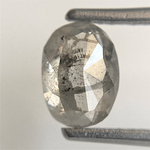 1.46 Ct Natural Loose Diamond Fancy Gray Color Oval Shape, 7.46 mm x 5.45 mm x 3.68 mm Rose Cut Natural Loose Diamond For Ring SJ91/52