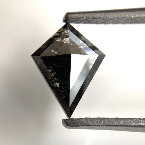 0.87 Ct Kite shape Natural Loose Diamond Black Salt and Pepper, 9.15 mm x 7.00 mm x 1.97 mm Fancy Black Kite Shape Loose Diamond SJ89-16