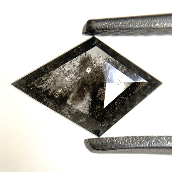 0.81 Ct Kite shape Natural Loose Diamond Black Salt and Pepper, 9.32 mm x 6.36 mm x 2.12 mm Fancy Black Kite Shape Loose Diamond SJ89-23