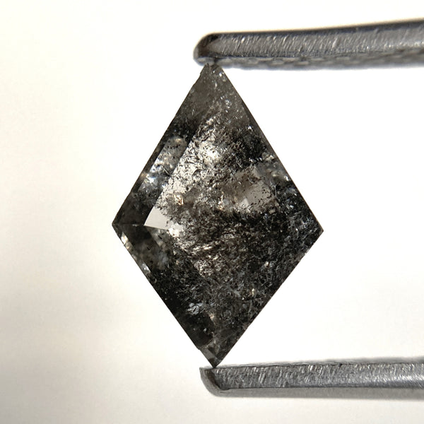 0.81 Ct Kite shape Natural Loose Diamond Black Salt and Pepper, 9.32 mm x 6.36 mm x 2.12 mm Fancy Black Kite Shape Loose Diamond SJ89-23