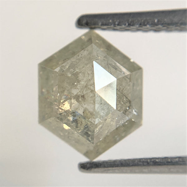 1.56 Ct Black Gray Hexagon Shape Natural Loose Diamond, 8.83 mm x 7.02 mm x 3.22 mm Black Gray Hexagon Cut loose diamond SJ91/81