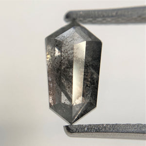 1.23 Ct Shield shape Natural Loose Diamond Black Salt and Pepper, 8.70 mm x 4.78 mm x 3.46 mm Fancy Black Shield Shape Loose Diamond SJ91-99