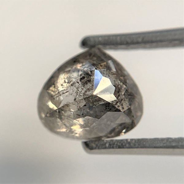 1.51 Ct Heart Shape Grey Rose Cut Diamond: Natural Loose Diamond