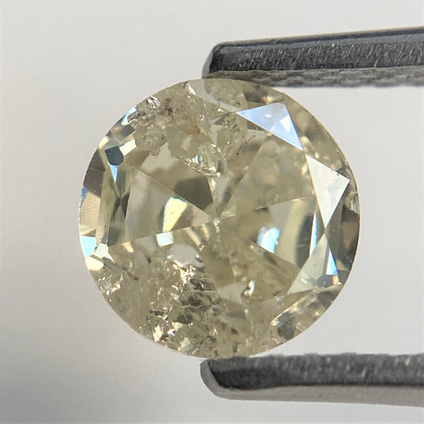 1.01 Ct Round Rose Cut Natural Diamond, 6.34 mm x 3.15 mm Fancy Grey Color Full Rose Cut Natural Diamond SJ91/102