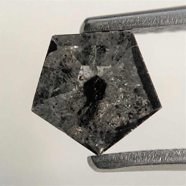 0.80 Ct Shield shape Natural Loose Diamond Black Salt and Pepper,6.42 mm x 6.49 mm x 2.47 mm Fancy Black Shield Shape Loose Diamond SJ91-103