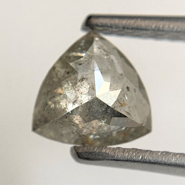 0.79 Ct Triangle Shape Natural Loose Diamond Dark Gray Color 6.23 mm x 6.15 mm x 2.73 mm, Polished Diamond for rings SJ91/106