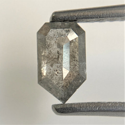 0.52 Ct Genuine Fancy Grey Black Color 6.51 mm x 3.89 mm x 2.07 mm Geometric shape Natural Loose Diamond, Pentagon shape diamond SJ91/110