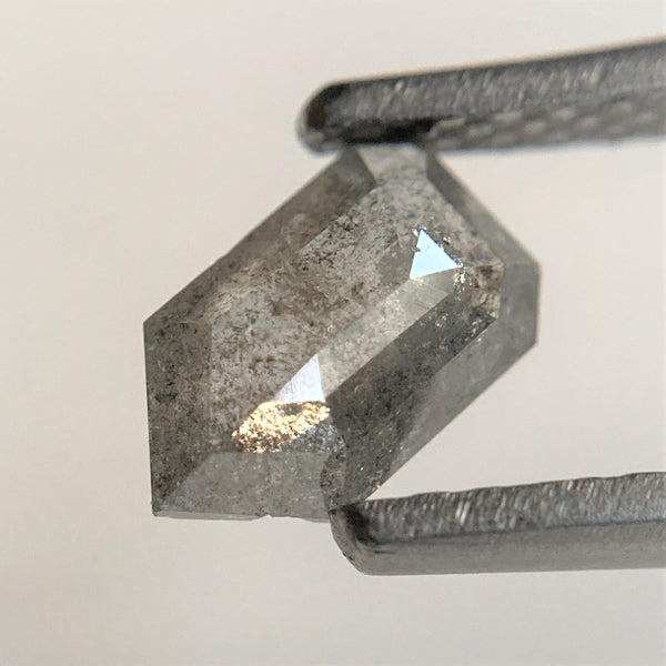 0.52 Ct Genuine Fancy Grey Black Color 6.51 mm x 3.89 mm x 2.07 mm Geometric shape Natural Loose Diamond, Pentagon shape diamond SJ91/110